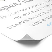 ボーイブルーエレファントベビーシャワーのサイン ポスター (角)