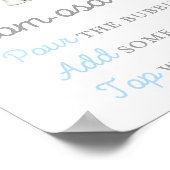 ボーイブルーエレファントベビーシャワーのサイン ポスター (角)