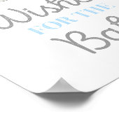 ボーイブルーエレファントベビーシャワーのサイン ポスター (角)