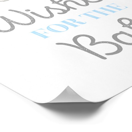 ボーイブルーエレファントベビーシャワーのサイン ポスター