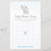 ボーイブルーエレファント赤ちゃんシャワーゲーム印刷 (正面)