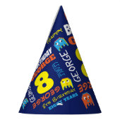 ボーイブルーカラフル8番目誕生日 パーティーハット (左)