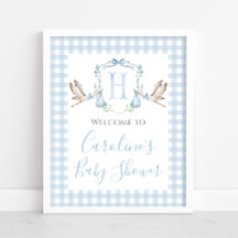 ボーイブルーコウノトリ赤ちゃんシャワー南名門私立校風の部