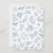 ボーイブルーチノイスリーサファリベイビーシャワー 招待状 (裏面)