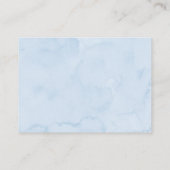 ボーイブルーテディベア赤ちゃんシャワーおむつラッフル エンクロージャーカード (裏面)