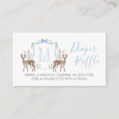 ボーイブルーディアモノグラムクレストおむつラッフルカード エンクロージャーカード (正面)