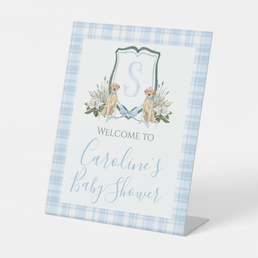 ボーイブルードッグ赤ちゃんシャワー南名門私立校風の部 台座サイン (正面)