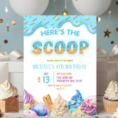 ボーイブルードリップこちらスクープ誕生日パーティー 招待状