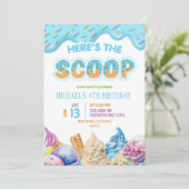 ボーイブルードリップこちらスクープ誕生日パーティー 招待状 (スタンド正面)