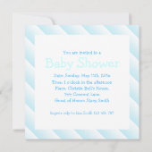 ボーイブルーハートシューズ男の赤ちゃんシャワー招待状 招待状 (裏面)