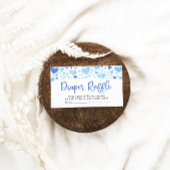 ボーイブルーハートバレンタイン赤ちゃんシャワーおむつラッフル エンクロージャーカード