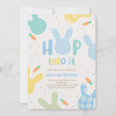 ボーイブルーバニー二回目の誕生日 招待状 (正面)