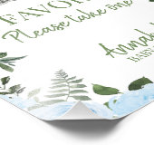 ボーイブルーバラサファリベイビーシャワーの好意サイン フォトプリント (角)