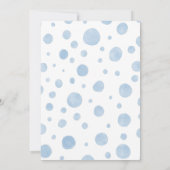 ボーイブルーバルーンかわいい象の赤ちゃんシャワーが侵入 招待状 (裏面)