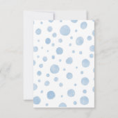 ボーイブルーバルーンかわいい象の赤ちゃんシャワー サンキューカード (裏面)