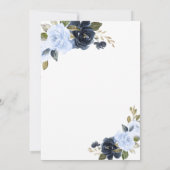 ボーイブルーバルーンフローラベビーシャワー 招待状 (裏面)