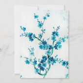 ボーイブルーバルーンベビーシャワー招待状。 招待状 (裏面)