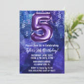 ボーイブルーパープル第5誕生日 招待状 (スタンド正面)
