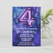 ボーイブルーパープル4th誕生日 招待状 (スタンド正面)