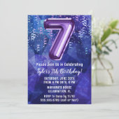 ボーイブルーパープル7誕生日 招待状 (スタンド正面)