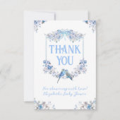 ボーイブルーフローラクレストサンキューカード サンキューカード (正面)