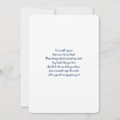 ボーイブルーフローラベイビーシャワー招待状 招待状 (裏面)