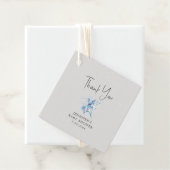 ボーイブルーフローラベビーシャワーメッセージカード フェイバータグ (インサイチュ)