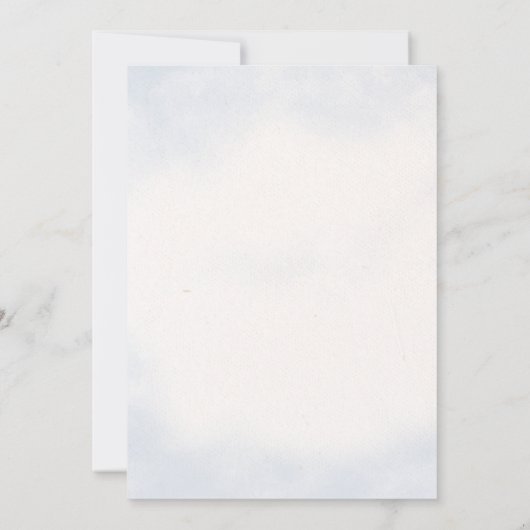 ボーイブルーベア誕生日タイムカプセルメッセージカード 招待状 (裏面)