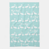 ボーイブルーベイビーシャワーストークキッチンタオル キッチンタオル (縦)