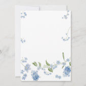 ボーイブルーベビーイン開花ベビーシャワー招待状 招待状 (裏面)