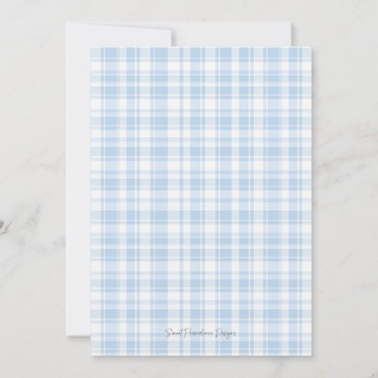 ボーイブルーペリカンベビーシャワー南名門私立校風の部 招待状 (裏面)