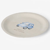 ボーイブルーボーホウォーター色レトロ車 ペーパープレート (アングル)