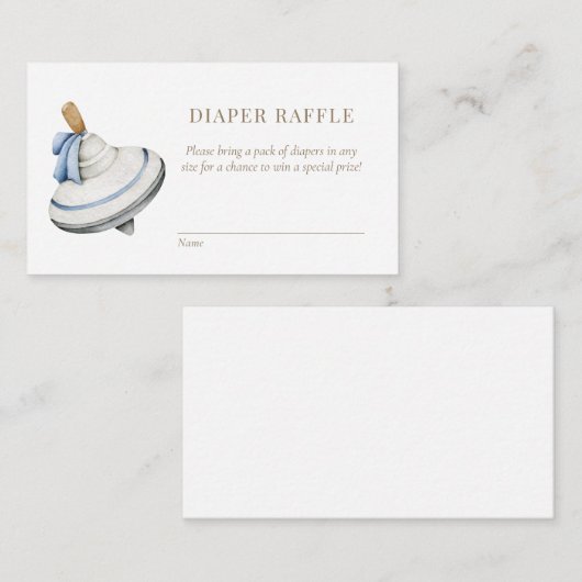 ボーイブルーボーホトイズおむつラッフル エンクロージャーカード (正面/裏面)