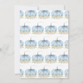 ボーイブルーミニマリストカボチャ赤ちゃんシャワー 招待状 (裏面)