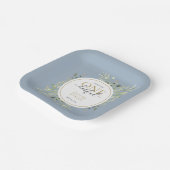 ボーイブルーリトルミスターワンダーフルファースト誕生日 ペーパープレート (傾斜あり)