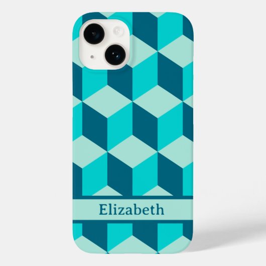 ボーイブルー建物タンブリングブロック名 Case-Mate iPhoneケース (裏面)