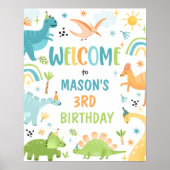 ボーイブルー恐竜の誕生日パーティーへようこそ ポスター (正面)