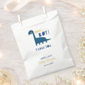 ボーイブルー恐竜の赤ちゃんシャワーかわいい フェイバーバッグ (クリップ留めされた状態)