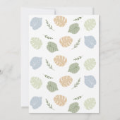 ボーイブルー恐竜2回目の誕生日 招待状 (裏面)