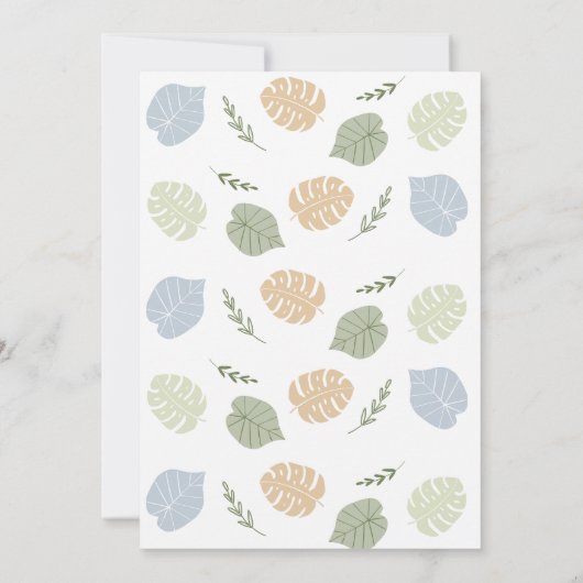 ボーイブルー恐竜2回目の誕生日 招待状 (裏面)