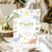 ボーイブルー恐竜2回目の誕生日 招待状