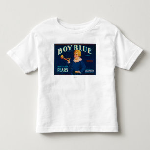 ボーイブルー梨クレートラベル トドラーTシャツ