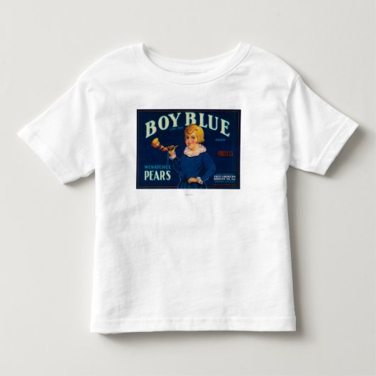 ボーイブルー梨クレートラベル トドラーTシャツ (正面)