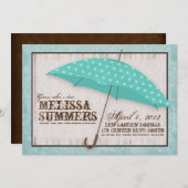 ボーイブルー4月シャワー赤ちゃんシャワー招待状 招待状 (正面/裏面)