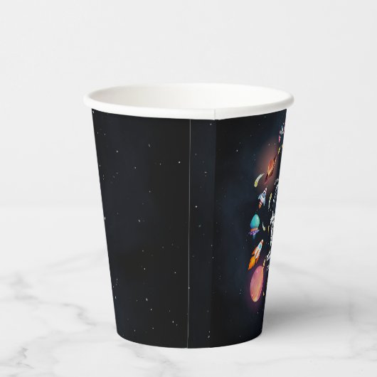 ボーイプラネットエイリアンスター宇宙銀河系1st誕生日 紙コップ (右)