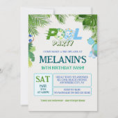 ボーイプールパーティの招待状クールデュデ誕生日 招待状 (正面)