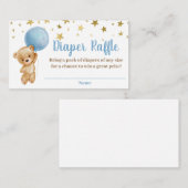 ボーイベアバルーンおむつラッフルカード エンクロージャーカード (正面/裏面)