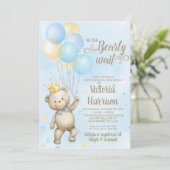 ボーイベアベビーシャワー招待状 招待状 (スタンド正面)