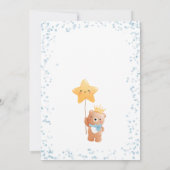 ボーイベアーブルー赤ちゃんシャワービンゴカード 招待状 (裏面)