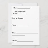 ボーイベイビーシャワー招待状 招待状 (裏面)